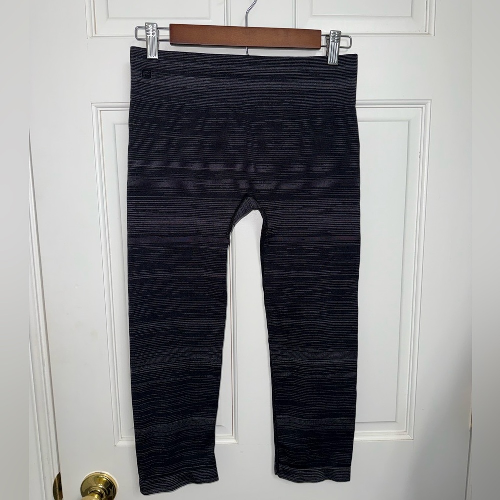 Fabletics Black Striped Leggings Size Small